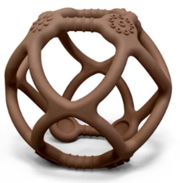 Beißball aus Silikon mit taktilen Oberflächen