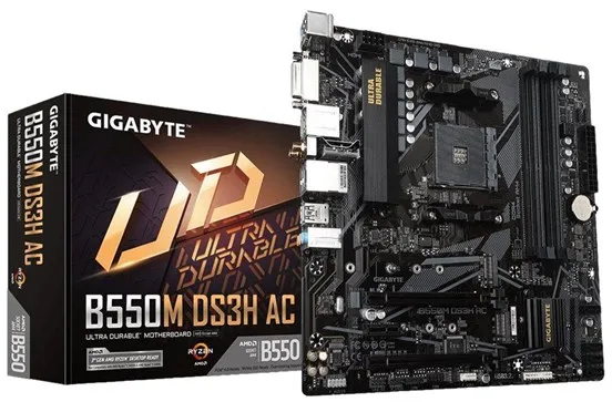 GIGABYTE B550M DS3H AC Mainboard - AMD B550 - AMD AM4-Sockel - DDR4 RAM - Micro-ATX