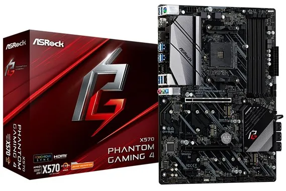 ASRock X570 PHANTOM GAMING 4 Mainboard - AMD X570 - AMD AM4-Sockel - DDR4 RAM - ATX