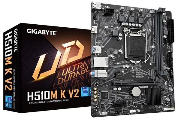 GIGABYTE H510M K V2 Mainboard - Intel H470 - Intel LGA1200-Sockel - DDR4 RAM - Micro-ATX