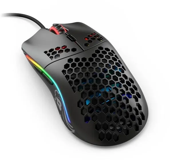 Glorious Model O- (Klein) - Matt Schwarz - Gaming-Maus - Optisch - 6 Tasten - Schwarz mit RGB-Beleuchtung