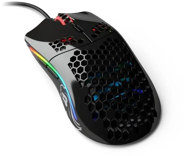 Glorious Model O- (Klein) - Glänzend Schwarz - Gaming-Maus - Optisch - 6 Tasten - Schwarz mit RGB-Beleuchtung