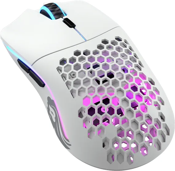 Glorious Model O Wireless - Mattweiß - Gaming-Maus - Optisch - 6 Tasten - Weiß mit RGB-LED-Beleuchtung