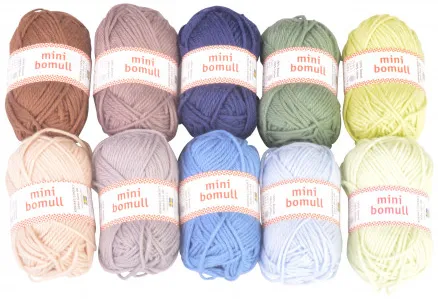 Järbo Minibomull Garnpaket 04 Waldfarben 10g - 10 Stk - Järbo Minibomull Garnpaket 04 Waldfarben