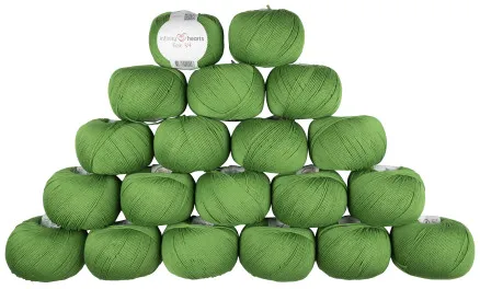 Infinity Hearts Rose 8/4 Garnpakke Unicolor 156 Grün - 20 Stk - Infinity Hearts Rose 8/4 Garnpakke Unicolor 156 Grün - 20 Stk