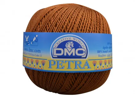 DMC Petra Nr. 8 Häkelgarn Unicolor 5434 Goldbraun