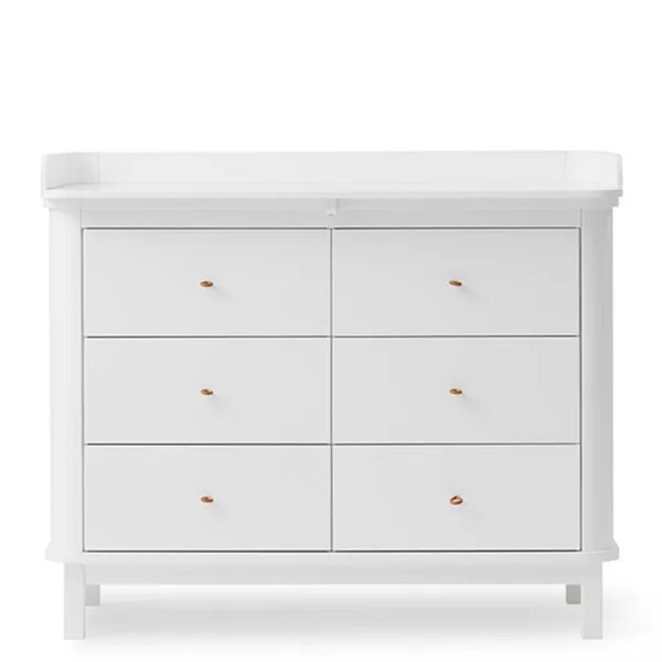Oliver Furniture Wood Wickeltisch mit 6 Schubladen Weiß