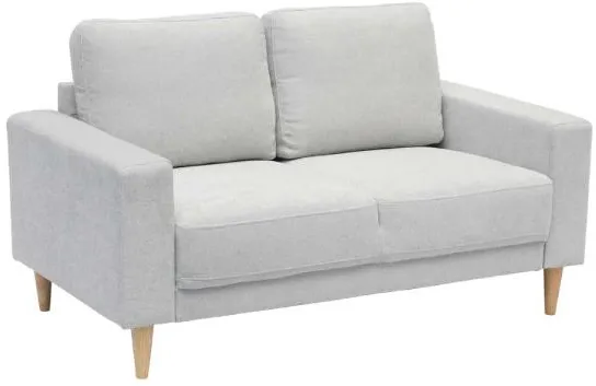 Homeville Cambridge 2-Sitzer Stoff hellgrau 143x80x82cm