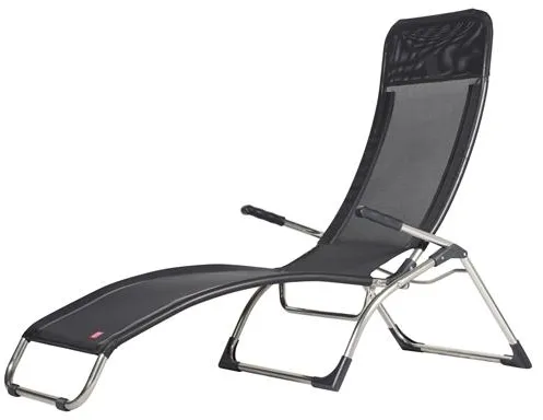 Fiam Samba Liegestuhl Schwarz